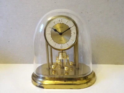 $39.85 • Buy Vintage Schmid Miniature 5  Oval Dome Pendulum Clock Germany For Repair Or Parts