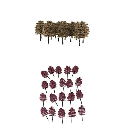 40pcs 9cm Model Trees For Train Railway Wargame Park Scenery Accs • £11.93