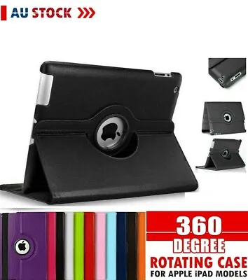 $8.99 • Buy 360 Rotating IPad Leather Case Cover 9th 8th 7th 6th 5th Gen Air 4 3 2 Mini 10.2