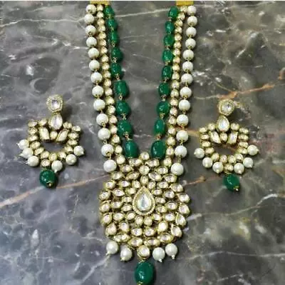Traditional Jewelry Bollywood Kundan Necklace Set High Quality Jewelry TJ1 • $87.29