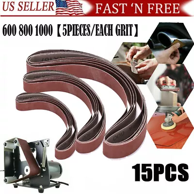 15Pcs 1 X30  600 800 1000 Grit Sanding Belts Sander Grinding Polishing Sandpaper • $9.99