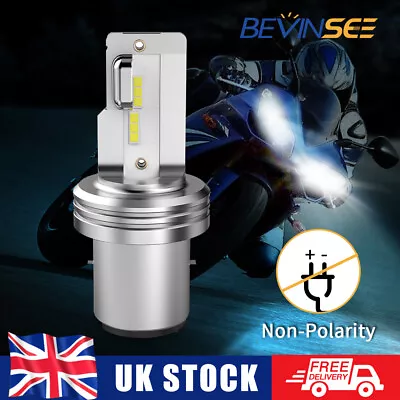 BA20D S2 S1 H6 LED Motorcycle Headlight Bulb Hi/Lo Beam 6000K Motorbike Headlamp • £13.89