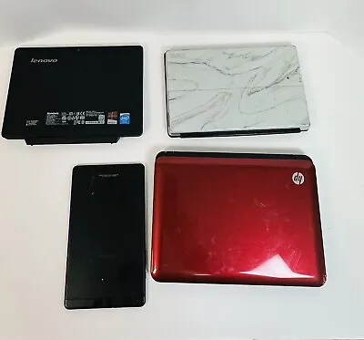 Lot Of 4 Tablets Laptops Lenovo IdeaPad Samsung RCA HP Mini Untested For Parts • $95