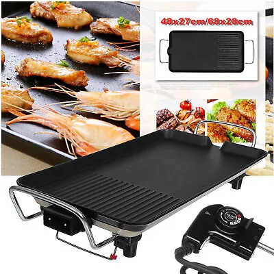 New XL Large Electric Teppanyaki Table Top Grill Griddle BBQ Barbecue Camping • £38.33