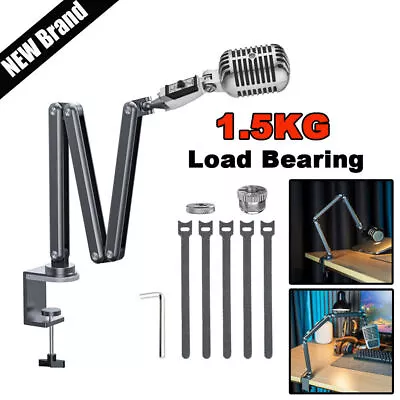 £48.69 • Buy Foldable Microphone Boom Arm Stand 360°Rotatable +Desk Mount Professional Studio