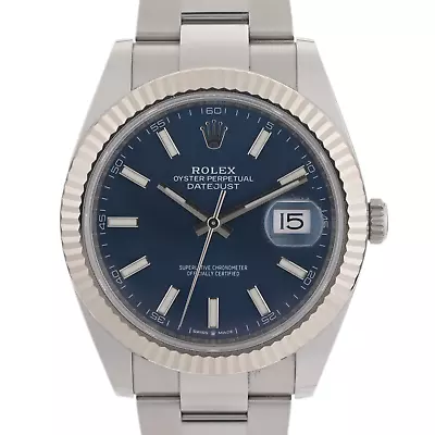 Rolex Datejust II 126334 Blue Dial 41mm Fluted Men's Watch W/ Box & Papers • $10899.99