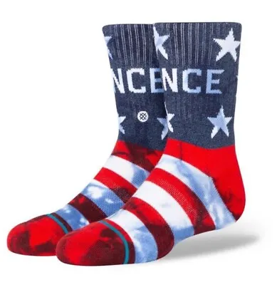 Stance Socks American Flag Red White Blue Small/Youth Large Kids Mens Size 3-7 • $9.97