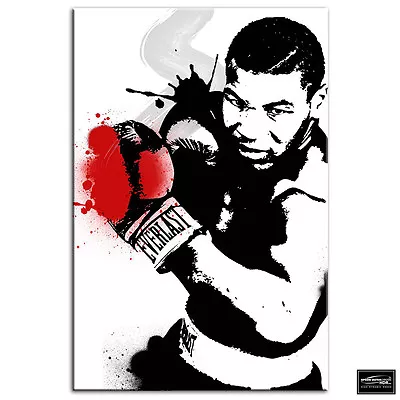 Mike Tyson Grunge Abstract Sports BOX FRAMED CANVAS ART Picture HDR 280gsm • £19.99