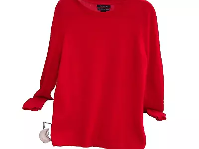 Tahari Beautiful Red 100% Cashmere Jumper . • £29.95