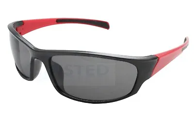 Black Red Running Cycling Sunglasses Tinted Lens Wrap Around Sports Frame AS029 • £6.99
