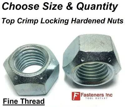 $9.33 • Buy All Metal Top Crimping Cone Hex Lock Nut Grade 8/C Zinc FINE (Choose Size & Qty