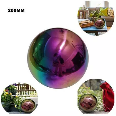 Large Stainless-Steel Mirror Sphere Hollow Ball Home Garden Ornament Decor • £7.85