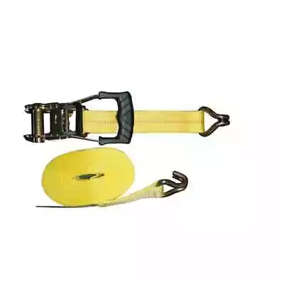 HUSKY 27ft X 2in Heavy Duty Ratchet Tie Down Strap With J Hook 3333 Lbs Load • $12.41