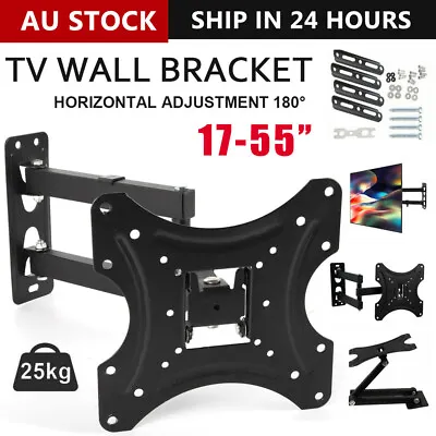 $20.05 • Buy TV Full Motion Wall Mount Bracket Swivel Tilt 17 32 37 40 42 50 52 55 Heavy Duty