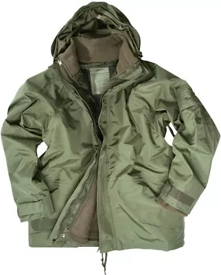 Mil-Tec Trilam Wet Weather Jacket With Fleece Liner Olive Drab Small • $79.99