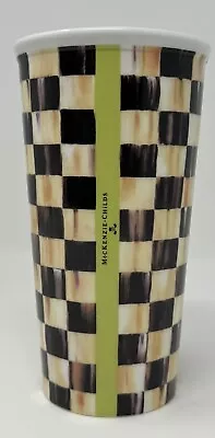 MacKenzie Childs Courtly Check Double-Wall Travel Mug Tumbler Coffee Cup -No Lid • $20