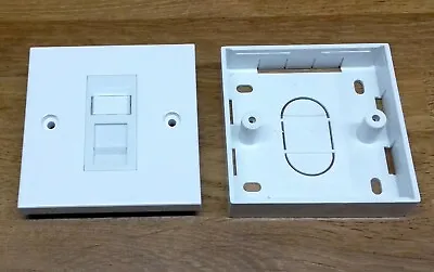 Kauden RJ11 Telephone Single Socket Module Faceplate Fax Adsl Vdsl Modem + Box • £3.99