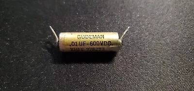 NOS Vintage Gudeman .01 Uf @ 600v Vitamin Q Glass Sealed PIO Capacitors +/- 10% • $6.95