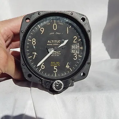 Scout Helicopter & Aircraft 0-20000 Feet Altimeter Indicator Gauge Instrument • $252.83