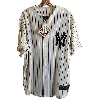 Majestic XL MLB Pinstripe NY Yankees Cooperstown Collection Babe Ruth Jersey #3 • $89.95