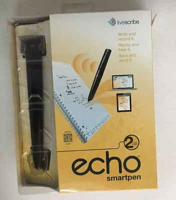 LiveScribe ECHO Smart Pen 2GB [APX-00008] Write Read Record With Notebook • $42.95