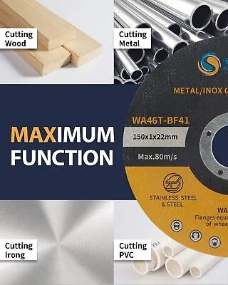 100 Pack 6 Inch Cut-Off Wheel Angle Grinder Stainless Steel & Metal Cutting Disc • $79.88