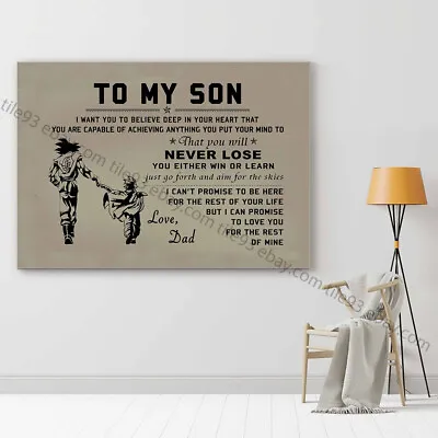 To My Son I Want You To Believe Deep In Your Heart - Poster Gift From Dad - L... • $14.52