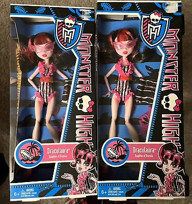 HTF Monster High Draculaura Doll 2012 Beach Swimsuit NIB WITH FANGS • $75