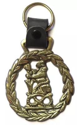 Vintage 4  Martingale Brass Leather SNAKE RABBIT Hanging Medallion HORSE A9 • $17.11