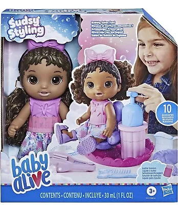Baby Alive Sudsy Styling Baby Doll - Black Hair • $39.99