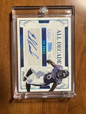 Ed Reed | 1 Of 1 | 2016 PANINI NATIONAL TREASURES ALL-DECADE AUTO | Ravens • $399