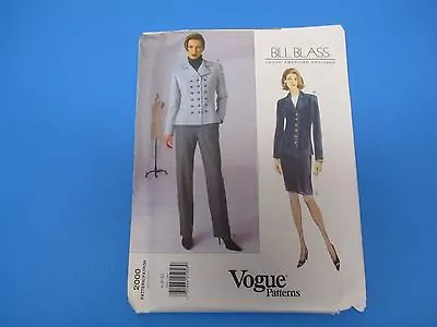 Vogue American Designer Original Pattern #2000 Bill Blass Uncut Sz 6-8-10 M1084 • $13.59