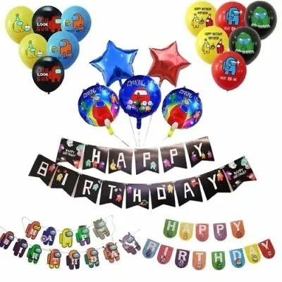 Among Us Balloons 12  Latex Birthday Party Decoration Kids Theme Banners Balloon • £2.45