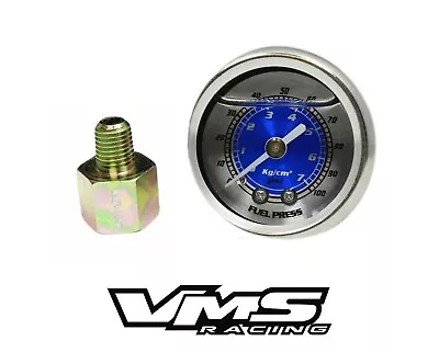 Ford 5.0 Mustang Efi Fuel Rail Pressure Gauge Kit Blue • $33.95