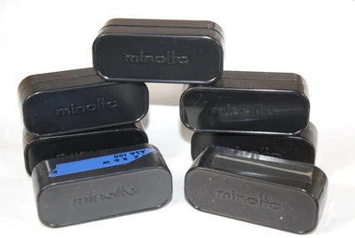 $12.95 • Buy Minolta 16mm Film Canister Lot Of 7 Japan Vintage Case Holder Canisters