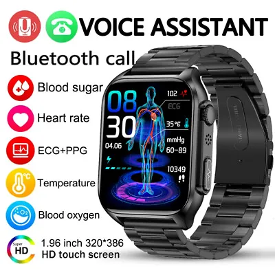 $94.75 • Buy Smart Watch ECG+PPG Noninvasive Blood Glucose Heart Rate Blood Pressure Monitor