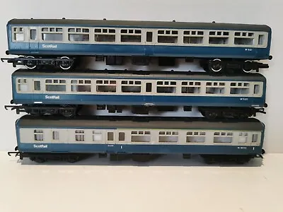 £30 • Buy TRIANG/HORNBY OO GAUGE  SCOTRAIL Mk2 COACHES 2xM5120 & 1M14052