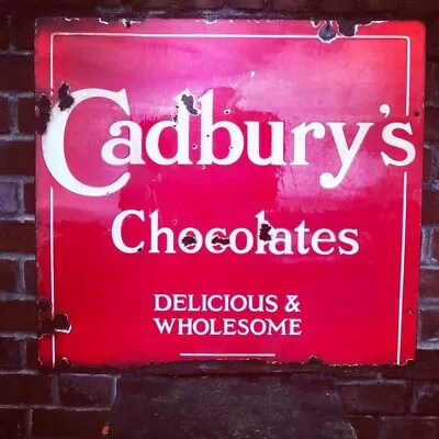 Vintage Original Cadburys Chocolate Sign • £325