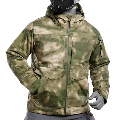 Men's Tactical Jacket Military Heat Reflection Waterproof Windproof Camo Hooded • $74.09