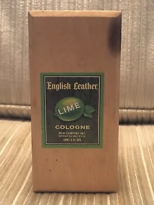 Rare Vintage NIB MEM Co English Leather Lime Cologne 4 Oz Splash • $74