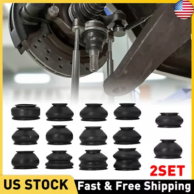 2SET Universal Rubber Ball Joint Rubber Dust Boot Cover Track Rod End Set Kit US • $25.18