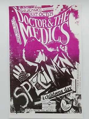 $14.95 • Buy Doctor And The Medics, Specimen At Fenders Ballroom Rare La Punk Concert Poster