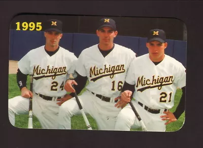 Michigan Wolverines--Brian Simmons--1995 Baseball Schedule-First Of America Bank • $1.44