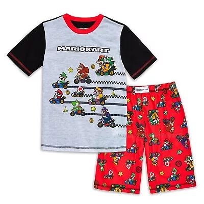 MARIO KART Pajamas Size 4 5 6 7 8 Boys Shirt Shorts Set NWT XS Small S Super NEW • $24.80