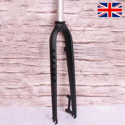 ​29 Inch Rigid Fork Bike Hard Fork MTB Aluminium Alloy 1-1/8  Disc Brake Black • £54