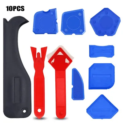 £4.59 • Buy 10Pcs Silicone Remover Caulk Finisher Sealant Scraper Grout Kit Hand Tool Set