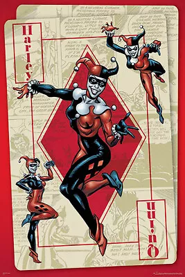 HARLEY QUINN JOKER PLAYING CARD POSTER (61x91cm) POKER PICTURE PRINT ART NEW • $24.90