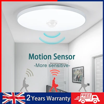 £8.99 • Buy LED Ceiling Light PIR Sensor Light Bathroom Kitchen Living Room Motion Wall Lamp
