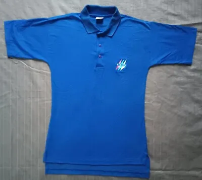 Vintage Crazy Shirts Hawaii Maui Polo Shirt Men's Small Blue Short Sleeve • $12