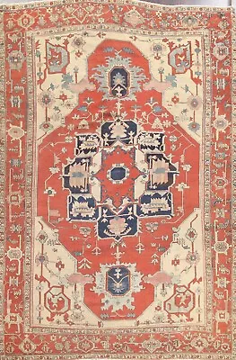 Pre-1900 Antique Heriz Serapi Hand-knotted Area Rug Vegetable Dye Oriental 9x12 • $13090